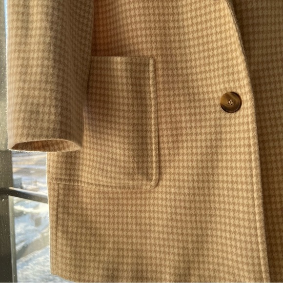 NWOT Zara Oversized women houndstooth Plush Coat, Jacket, Extra Small - Picture 4 of 11